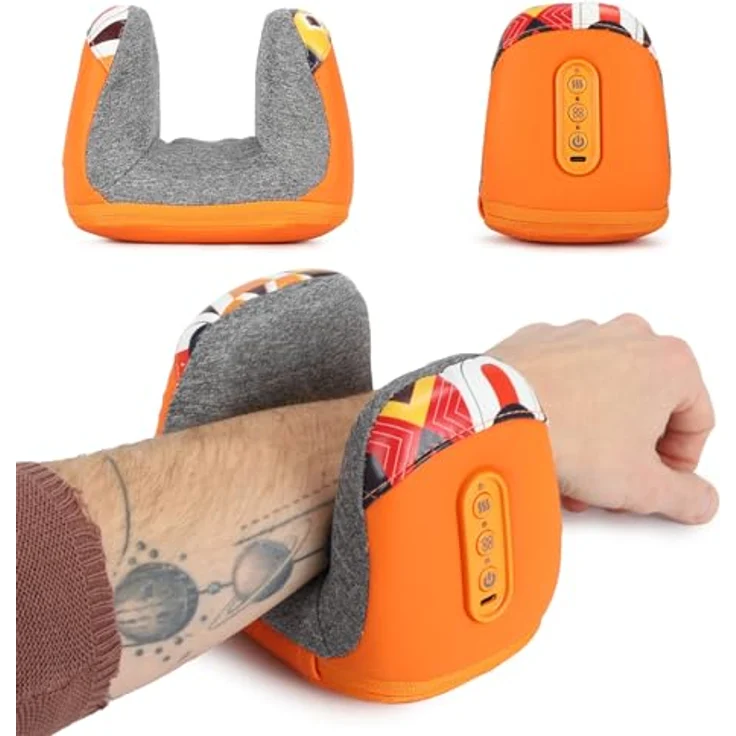 HABYS 3-in-1 Handgelenk-Massagegerät mit Wärmfunktion, EMS & Vibration für Entspannung und Durchblutung, professionell einsetzbar – Bild 1