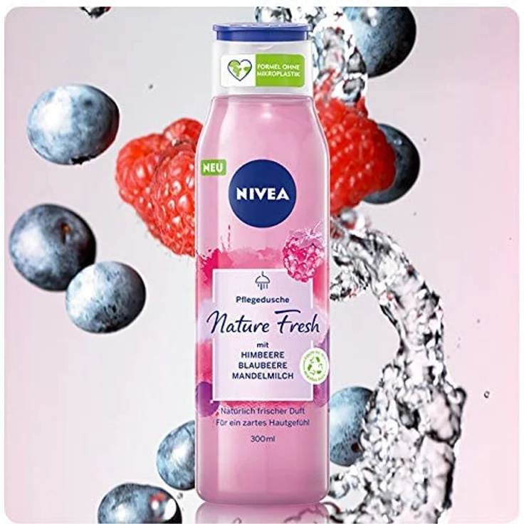 NIVEA Nature Fresh Pflegedusche Himbeere 300 ml – Bild 3