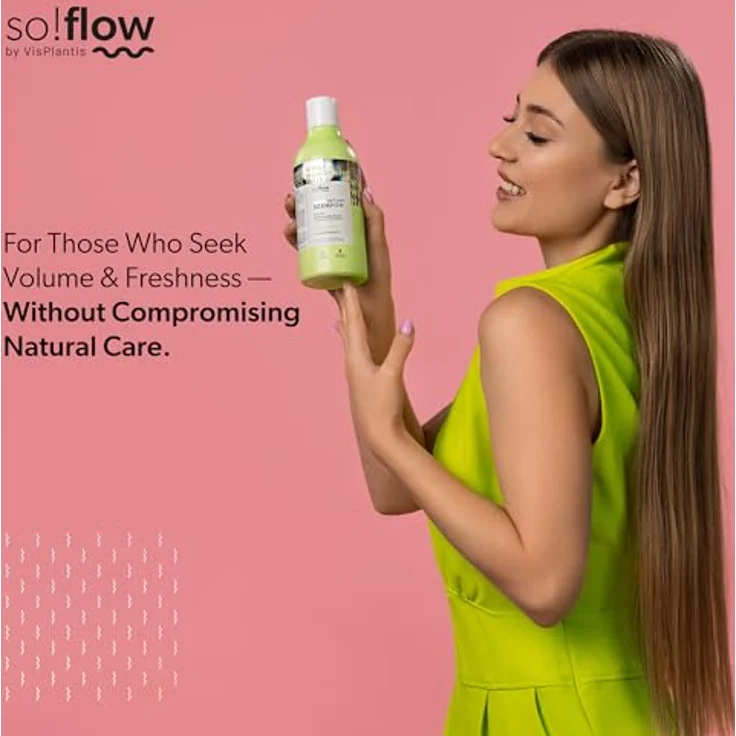 SO!FLOW Humectant Shampoo für Low Porosity Hair mit Ashwaganda, 400 ml - intensiv feuchtigkeitsspendend, vegan, mit Aloe Vera und Minze – Bild 6