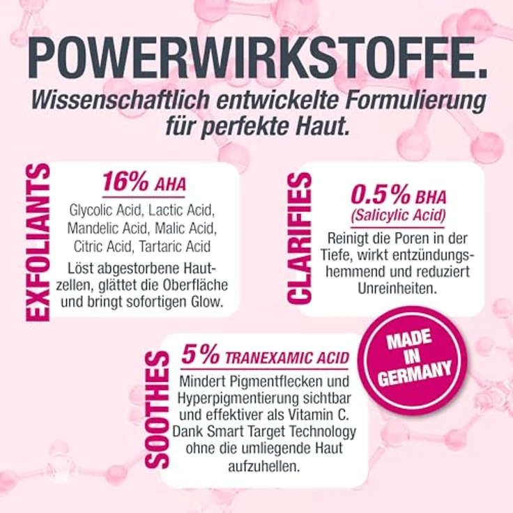 Svenja Walberg VAMPIRE FACIAL PEEL® Fruchtsäurepeeling 16% AHA + 5% TXA, vegan, pH 3.0, sofortige Glow-Effekte, gegen Pigmentflecken, ready to use – Bild 4