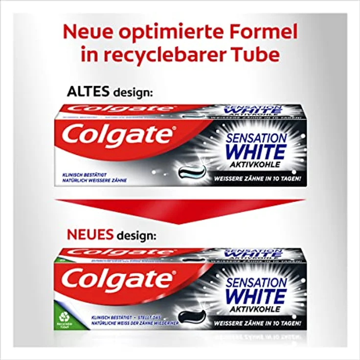 Colgate Sensation White Aktivkohle Zahnpasta, 75 ml – Bild 3