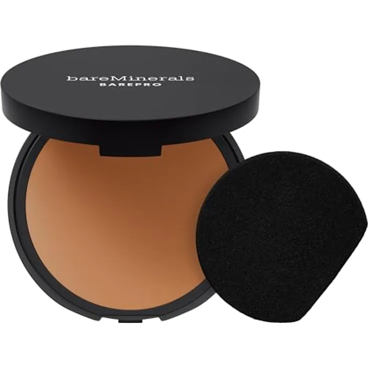 Bare Minerals Barepro 16-Hour Powder Foundation, 50-Warm, 8g - langanhaltende, schichtbare Deckkraft mit mattem Finish