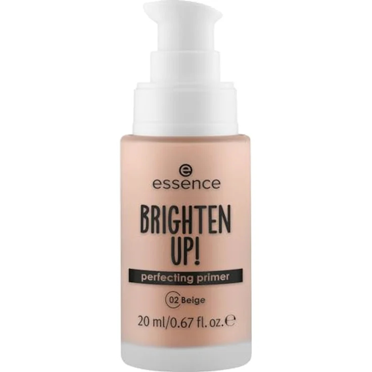 essence BRIGHTEN UP! Perfecting Primer, flüssiger Make-up Primer in 02 Beige, 20 ml, vegan und glättend – Bild 1
