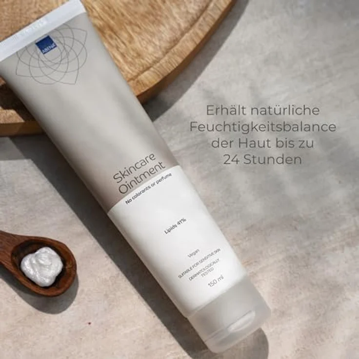 ABENA Hautpflege-Salbe, spendet Feuchtigkeit für 24 Std, pflegt trockene & beruhigt gereizte Haut, 150 ml – Bild 4