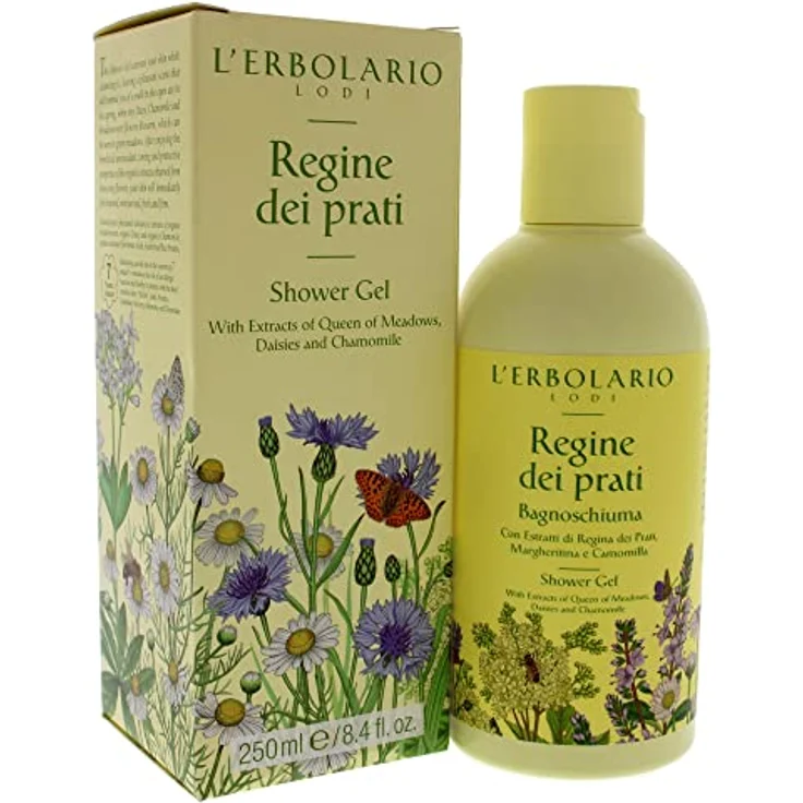 L'Erbolario Regine Dei Prati Bade- / Duschgel mit Mädesüß-, Gänseblümchen- und Kamillenextrakt, 250 ml, ohne Parabene und Mineralöle – Bild 3