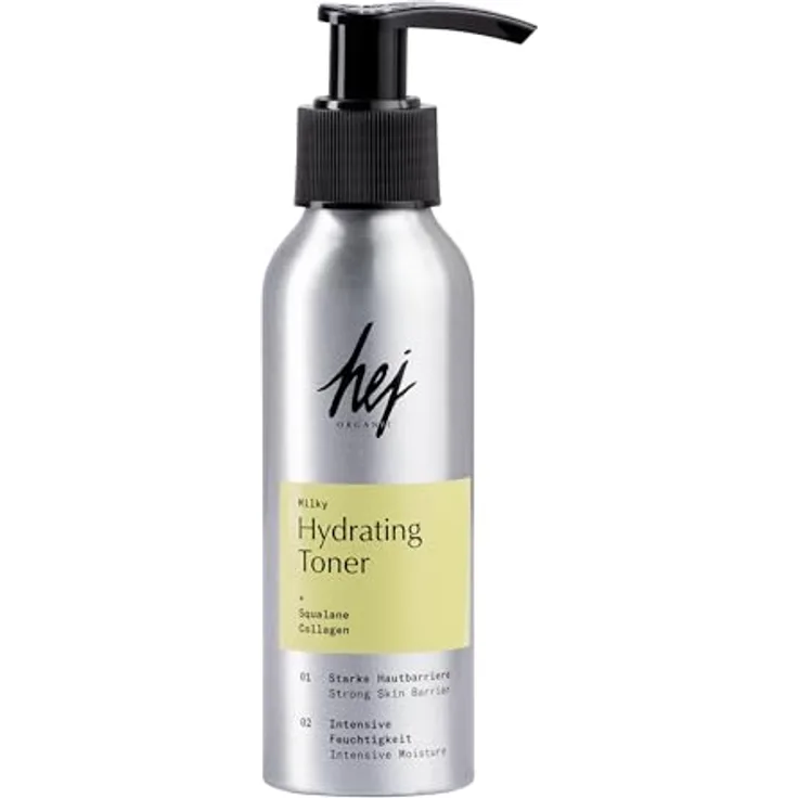 Hej Organic Gesichtswasser Milky Hydrating Toner, 100 ml mit NAD+Booster & ProRenew Complex für reifere Haut, langanhaltende Hydration