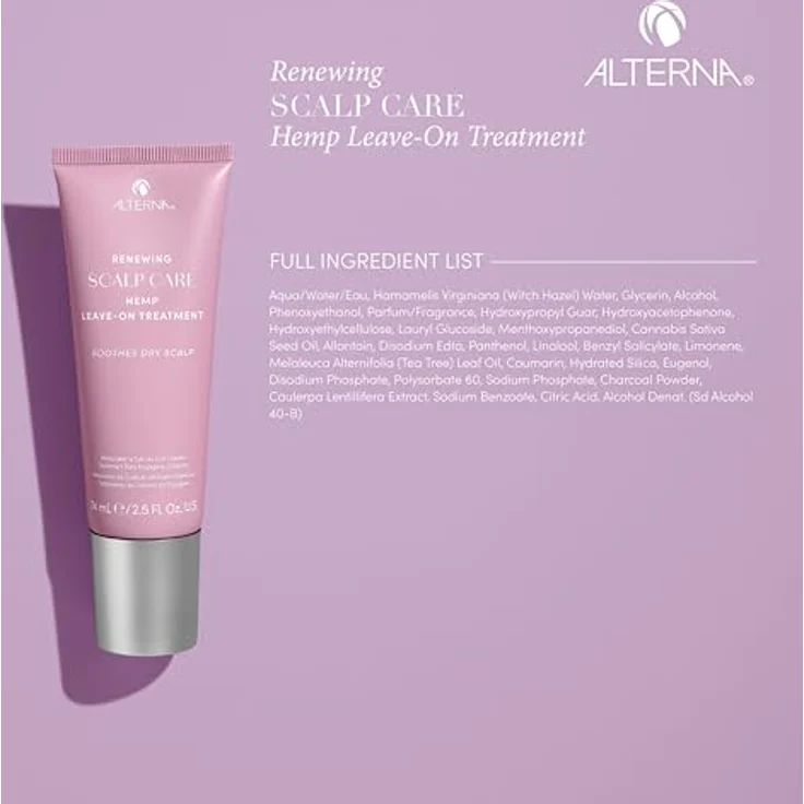 Alterna Renewing Scalp Care Hemp Leave-on Treatment, feuchtigkeitsspendende Haarkur für trockene Kopfhaut, 74 ml – Bild 3