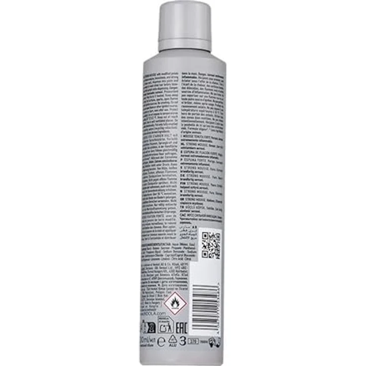Indola Strong Mousse 200ml, Mousse mit starkem Halt und zusätzlichem Volumen, für alle Haartypen – Bild 3