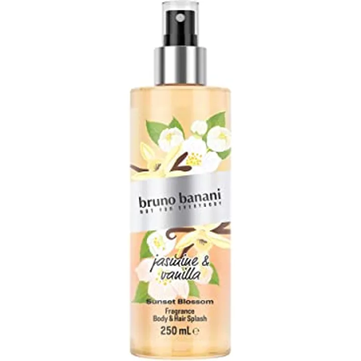 bruno banani Sunset Blossom Body Splash, lebhaft sommerliches Körperspray für Damen, 250ml