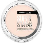 Maybelline Super Stay 24H Hybrid Powder-Foundation, Puder mit mattierendem Airbrush-Effekt, 9 g, Nr. 03