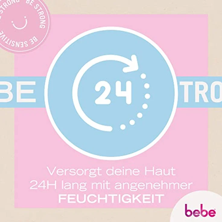 bebe Soft Body Milk (400 ml), schnell einziehende Bodylotion mit Jojobaöl & Panthenol für trockene Haut, duftet sanft, spendet 24 Stunden Feuchtigkeit – Bild 3