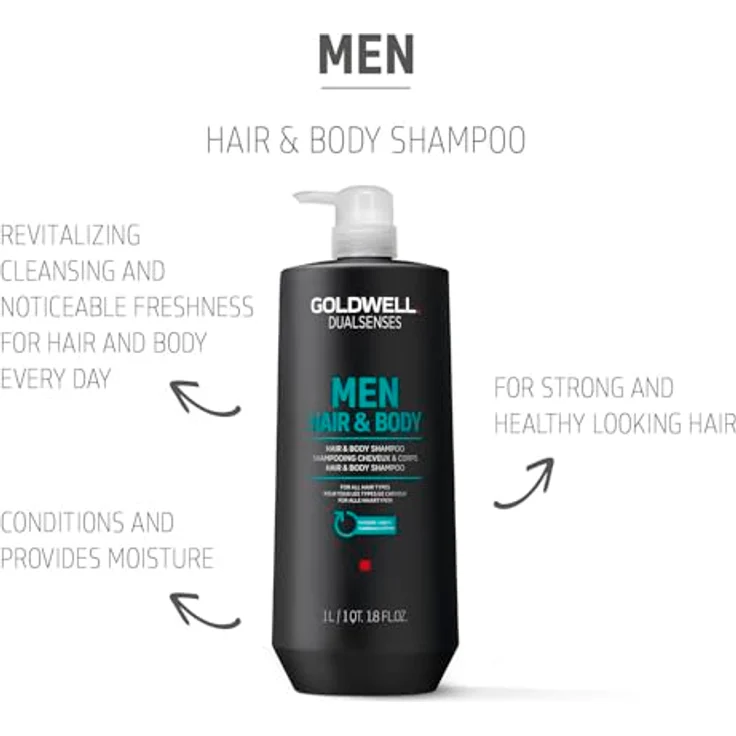 Dualsenses Men Hair & Body Shampoo 1000 ml – Bild 2