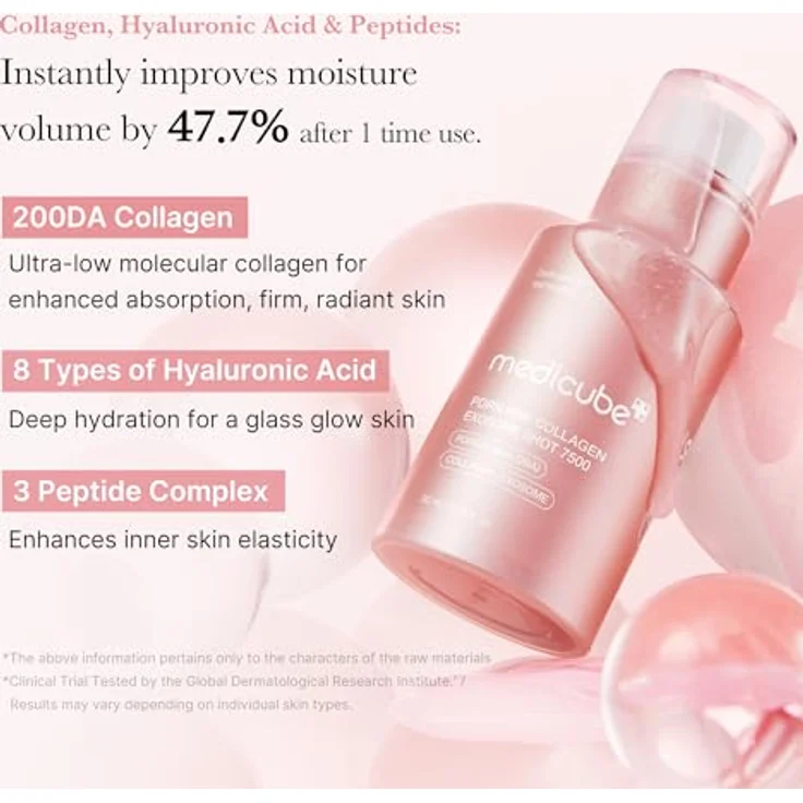Medicube PDRN Pink, Regenerierendes Gesichtsserum (Exosome Shot Serum 7500) 30 ml – Bild 3