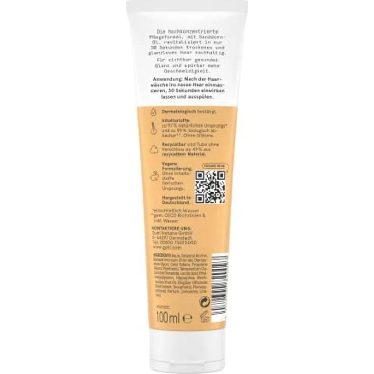 Guhl 30_sek Intensiv Kur - Feuchtigkeit - 100ml - Hochkonzentrierte Pflegeformel - Intensiv wie eine Kur - Schnell wie eine Spülung - Ohne Silikone – Bild 2