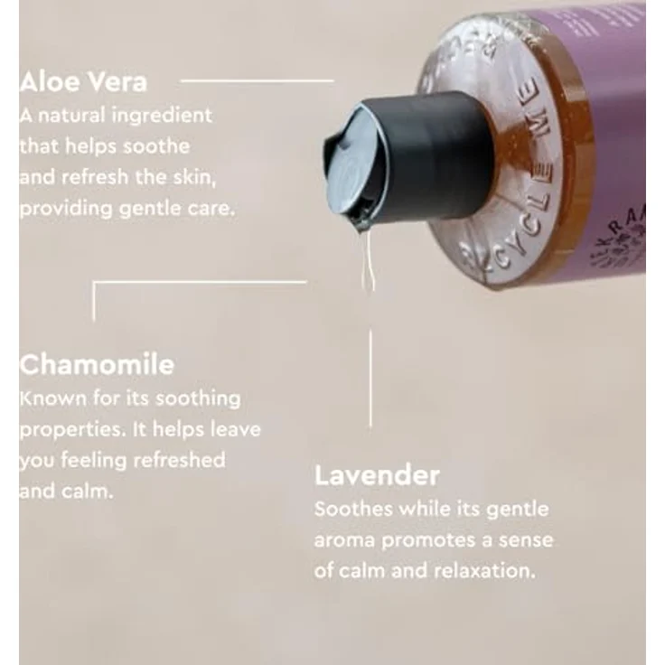 Urtekram Waschlotion - Alle Hauttypen - Soothing Lavender - 500 ml, Vegan, Biologisch, Natürlichen Ursprungs - Lavendel-vegan – Bild 5