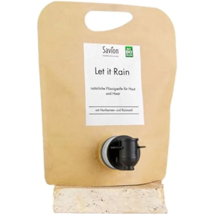 Savion Let it Rain Flüssigseife | Bio & Vegan | Hanf & Rizinusöl | Natürliche Haarpflege | Sanfte Reinigung: Flüssigseife für Haut & Haar (750 ml)