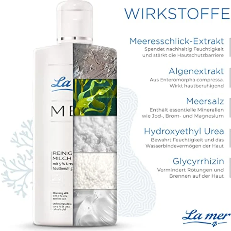 La mer MED Reinigungsmilch - Sanfte Gesichtsreinigung - Schonende und gründliche Reinigung - Für empfindliche und trockene Haut geeignet - Für Frauen und Männer - 100 ml – Bild 2