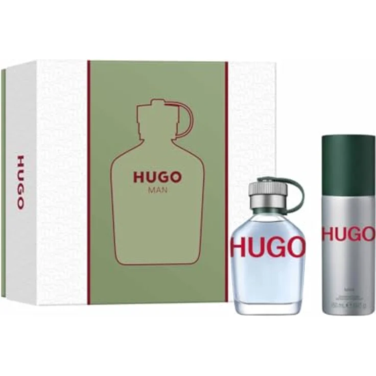 HUGO BOSS Hugo Man Set, Duft-Geschenkset für Männer, Eau de Toilette 75ml + Deodorant Spray 150ml