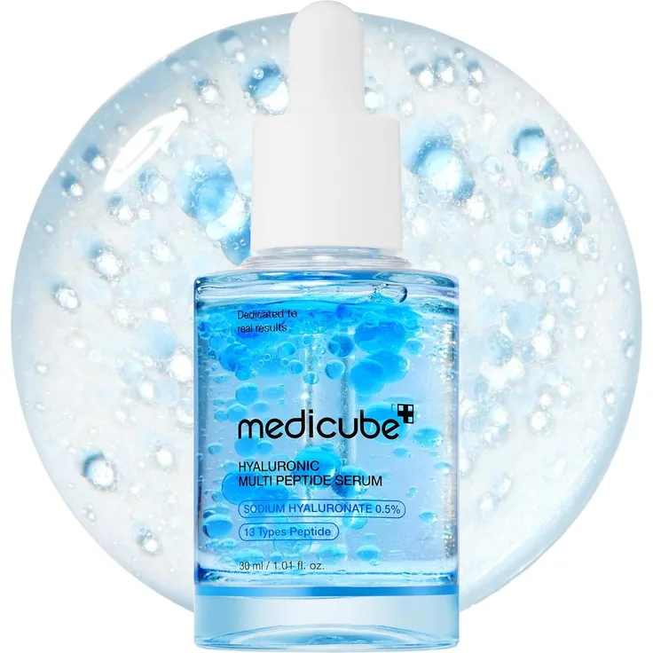 Medicube Hyaluronic Multi Peptide Serum 30ml, 13 Peptide & Hyaluronsäure für 144h Feuchtigkeit und pralle Haut