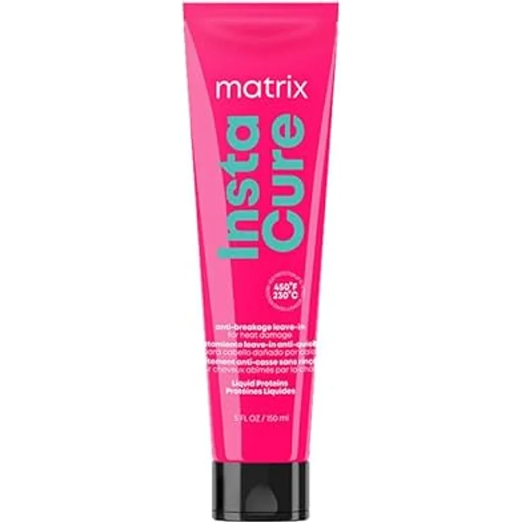 Matrix Instacure Leave-In Professionelle Formel, für beschädigtes Haar, 150 ml, verleiht Geschmeidigkeit und Glanz, mit Hitzeschutz bis zu 230°C