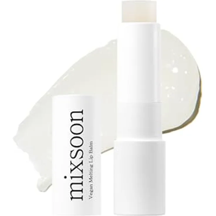 mixsoon veganer schmelzender Lippenbalsam, transparente Lippenpflege mit illipe Butter und Sheabutter, 0,14 oz / 4,1 g