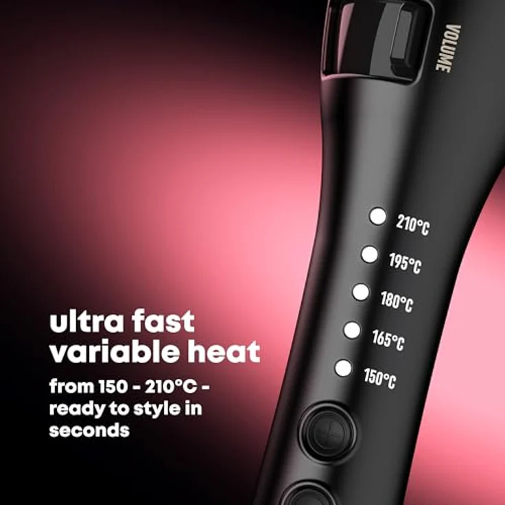 Revamp Progloss Ceramic Curling Brush, Warmluftbürste mit 38 mm Durchmesser und 5 Heizstufen, einziehbarer Bürstenkopf – Bild 6