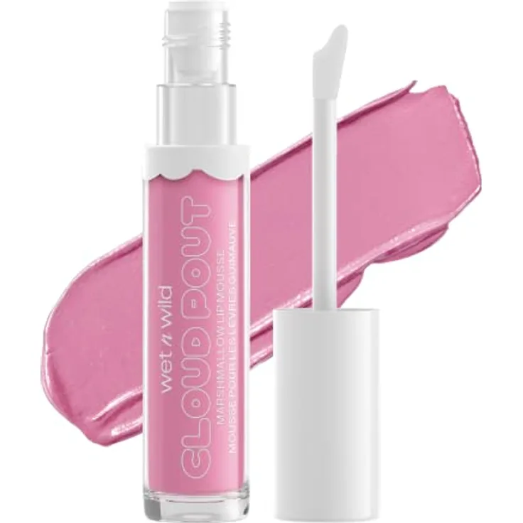wet n wild Cloud Pout Marshmallow Mousse, Lip Gloss für Damen, 3 ml, Duft nach süßen Marshmallows, intensive Farben