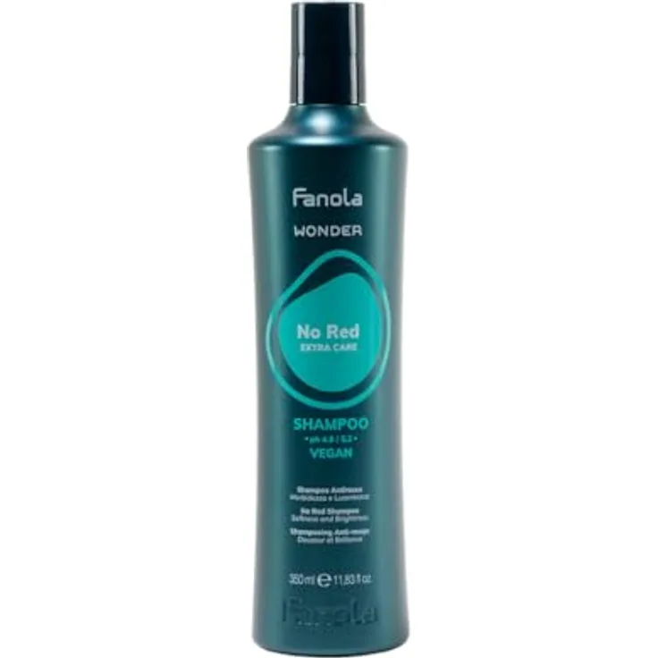 Fanola Wonder No Red Shampoo, 350 ml - Neutralisiert roten Effekt, kühle Reflexe, VEGAN