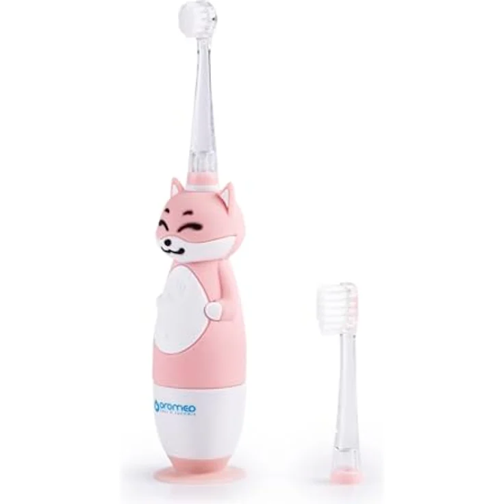 Oromed Oro-Kids Schallzahnbürste, pink, für Kinder 1-48 Monate, mit sanfter Schalltechnologie und 2 austauschbaren Bürstenköpfen – Bild 7