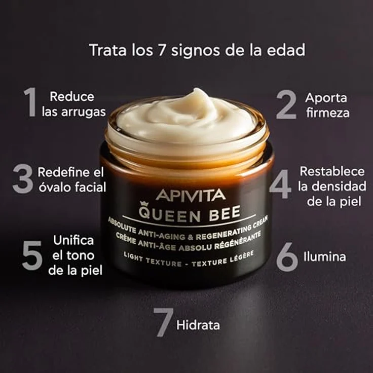 Apivita Queen Bee Regenerierende Anti-Aging-Creme, 50 ml, feuchtigkeitsspendende Gesichtscreme mit Gelee, Propolis und Honig, reduziert Falten, erhöht Festigkeit und Gesichtskontur – Bild 2