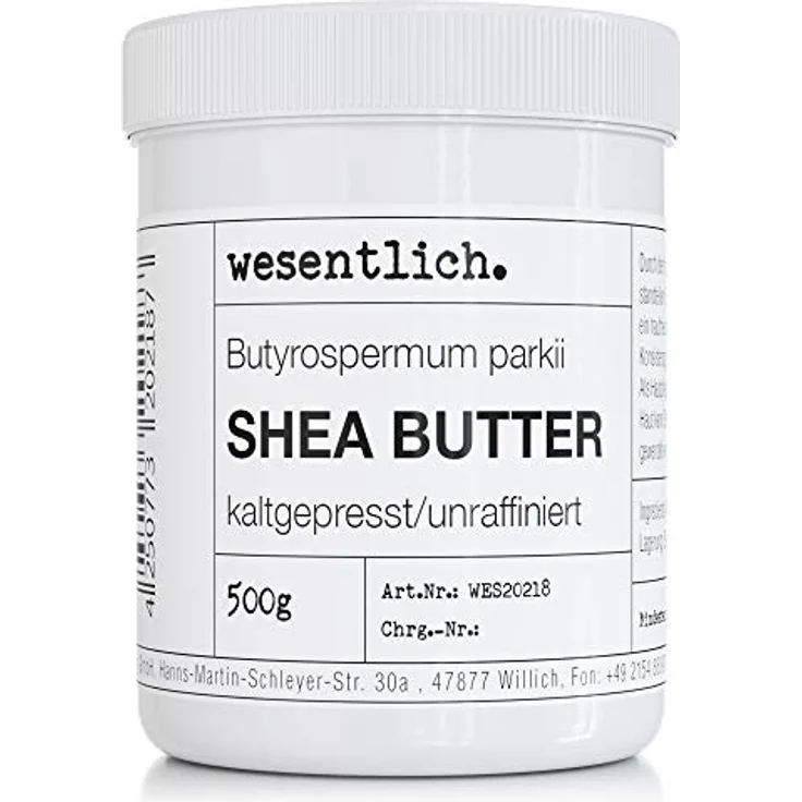 Sheabutter kaltgepresst und unraffiniert 500g - 100% reine Pflege oder perfekte Basis für hochwertige Pflegeprodukte von wesentlich. – Bild 1