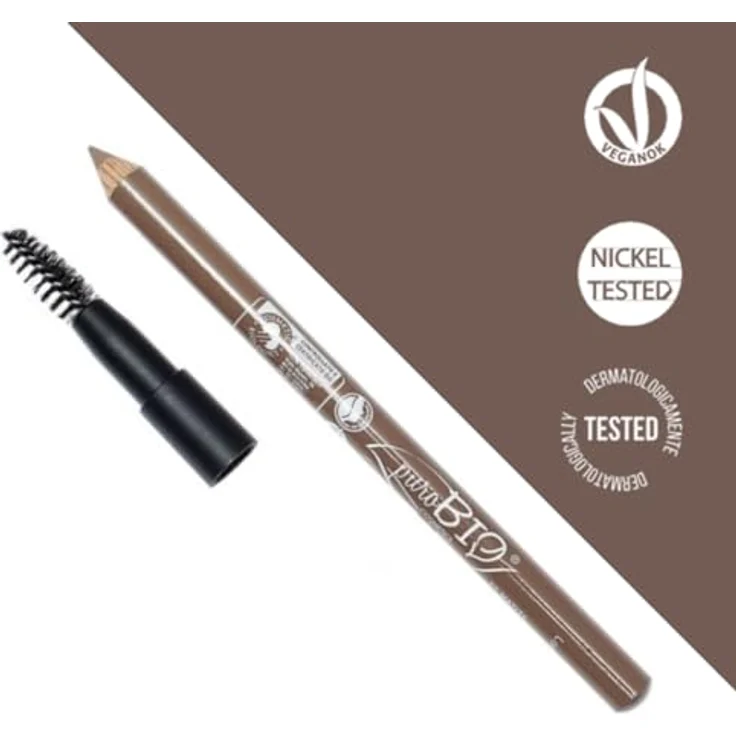 puroBIO Cosmetics Eye & Eyebrow Universalstift, Farbe 07 Brown Taupe, 1.3 g, veganer Eyeliner für natürliche Augenbrauenform und -volumen – Bild 2