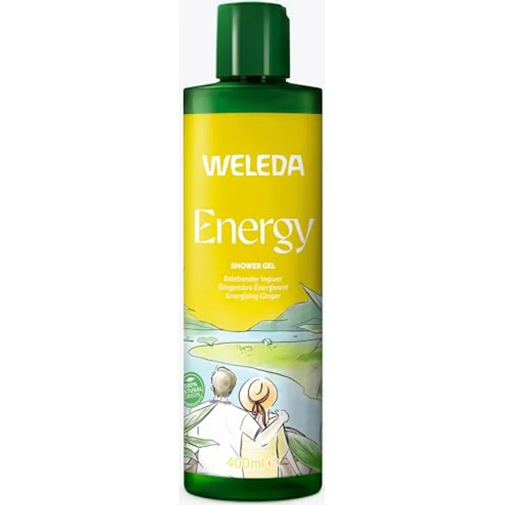 WELEDA Bio Energy XL Duschgel vegan - Naturkosmetik Aroma Dusche mit Ingwer / Zedernholz Duft - Natürliche Hautpflege Duschseife (1x 400ml) – Bild 1