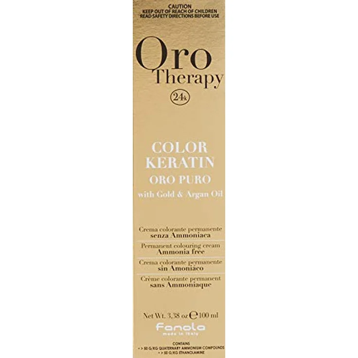 Fanola Oro Puro Therapy Color Keratin Haarfarbe 1.10 Blauschwarz 100 ml – Bild 2