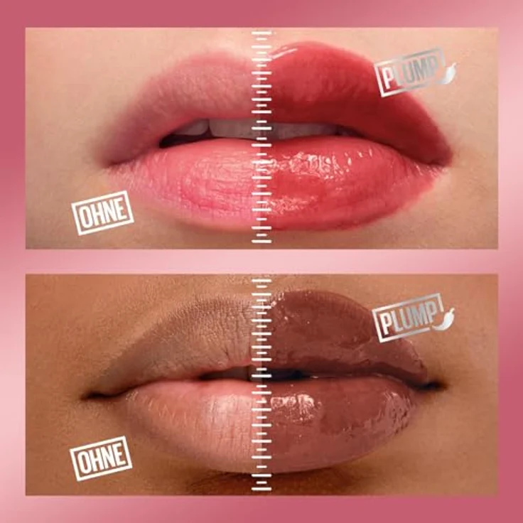 Maybelline New York Lifter Plump Glänzender Lipgloss in Mauve Bite, für sichtbar vergrößerte Lippen, Falten mildern, Mit Maxilip und Chili, 1 x 5,4 ml – Bild 3
