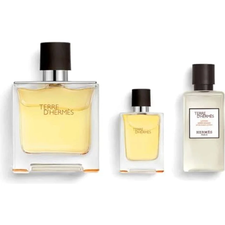 HERMES Terre D'Hermes Set (Parfum 75ml + Mini 12,5ml + After Shave 40ml) - Hochwertiges Herren-Duft-Set von Hermes – Bild 2