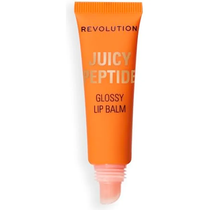 Revolution Juicy Peptide Lip Balm, pflegender Lippenbalsam mit Peptiden, Squalan & Vitamin E, vegan & tierversuchsfrei, 8ml, Peach Bellini Orange