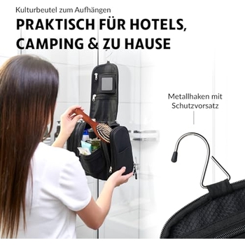 Kulturbeutel Damen & Herren Gross - Reisetasche Mit 15 Fächern Wasserdicht