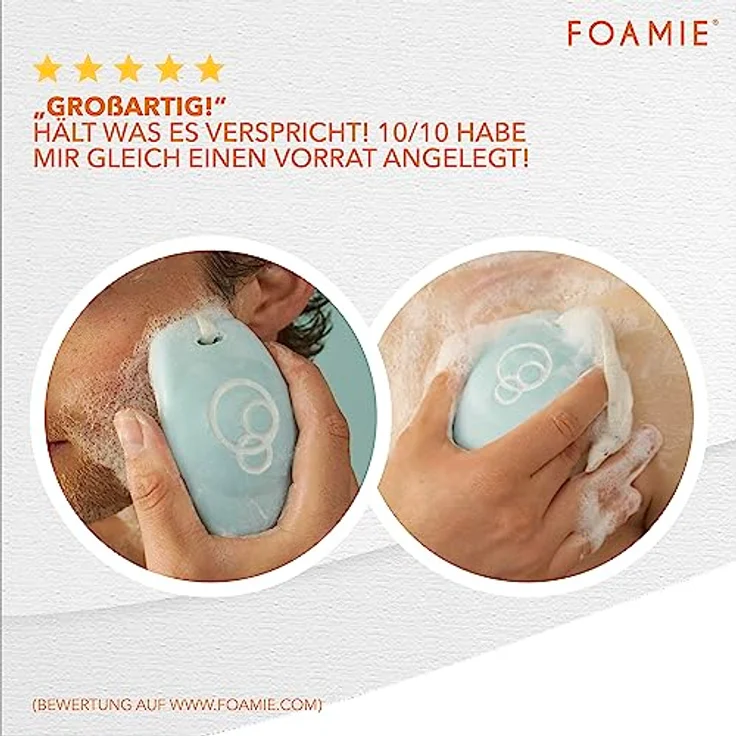 Foamie 3 in 1 Feste Duschpflege For Men - What A Man 90 g – Bild 5