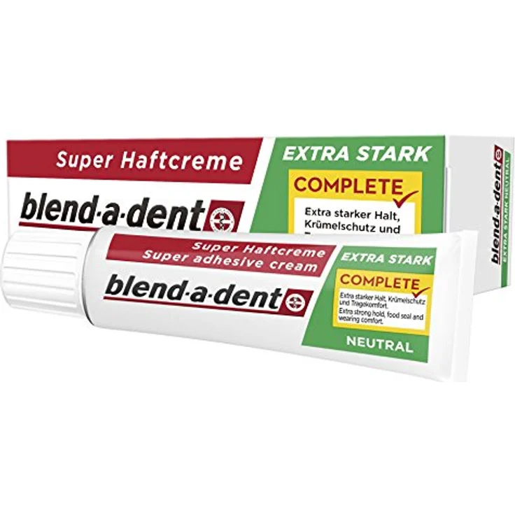 Blend-a-dent Super-Haftcreme Complete extra stark -neutral 12er Pack 12 x 47 g Haftcreme – Bild 2