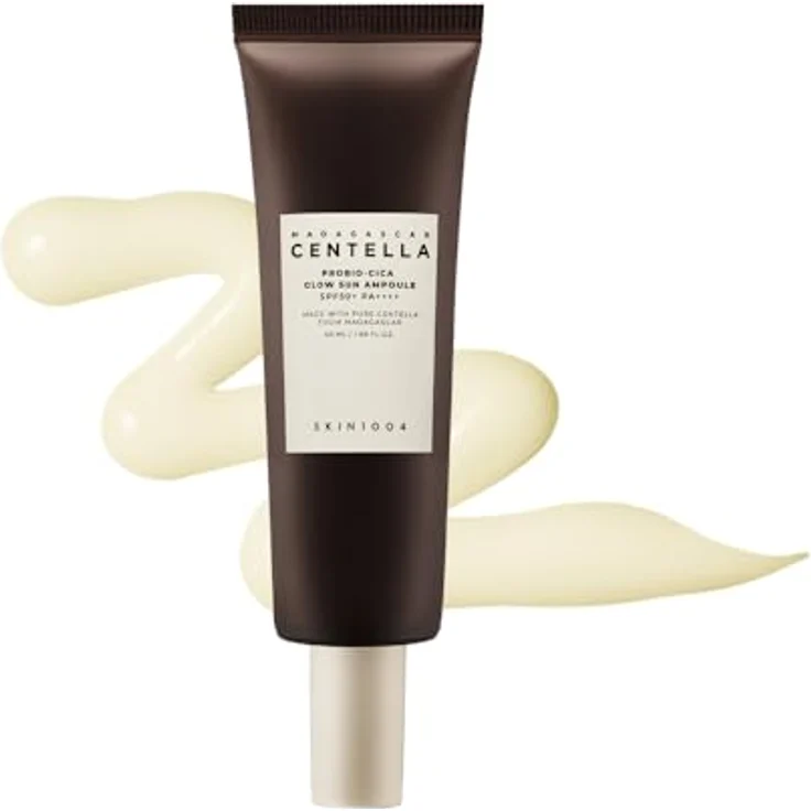 SKIN1004 Madagascar Centella Probio-Cica Glow Sun Ampulle, LSF 50+ PA++++, leichter täglicher Sonnenschutz, feuchtigkeitsspendende Textur, kein weißer Film, 50 ml – Bild 2