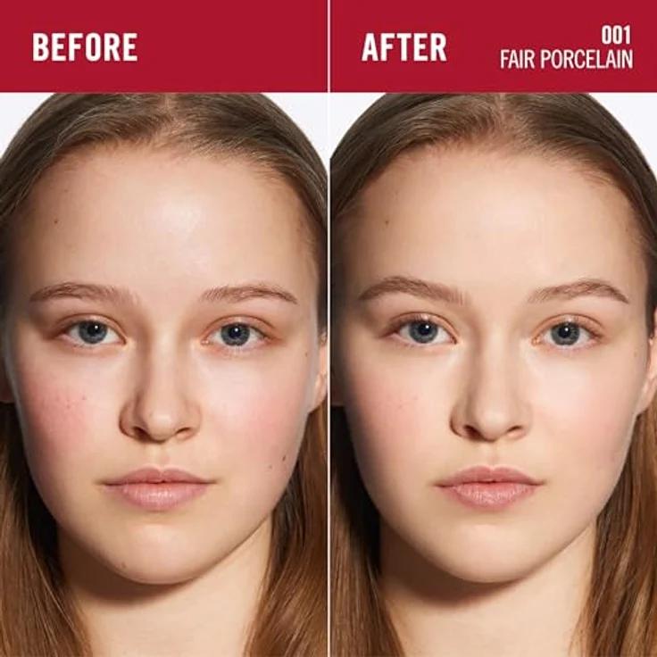 Rimmel London Lasting Finish Compact Base Pulver 001 Fair Porcelain 7 g - Matte Vollabdeckung mit SPF 20 Schutz – Bild 4