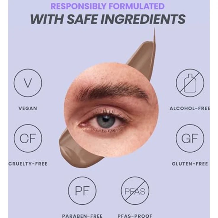 WONDERSKIN Wonder Blading Brow Stain & Go Masque, Langanhaltendes Augenbrauen-Gel, wasserfest, Farbton Brunette, 3,29 ml – Bild 5