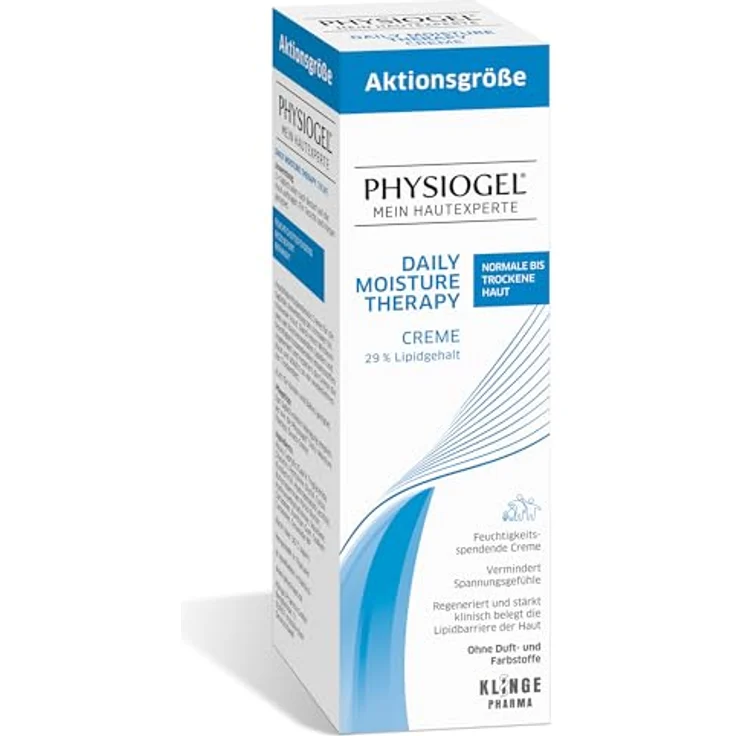 Physiogel Daily Moisture Therapy Creme 200 ml - nährende Feuchtigkeitscreme für trockene Haut, regeneriert und schützt vor Trockenheit, dermatologisch getestet, auch für Babys geeignet – Bild 1