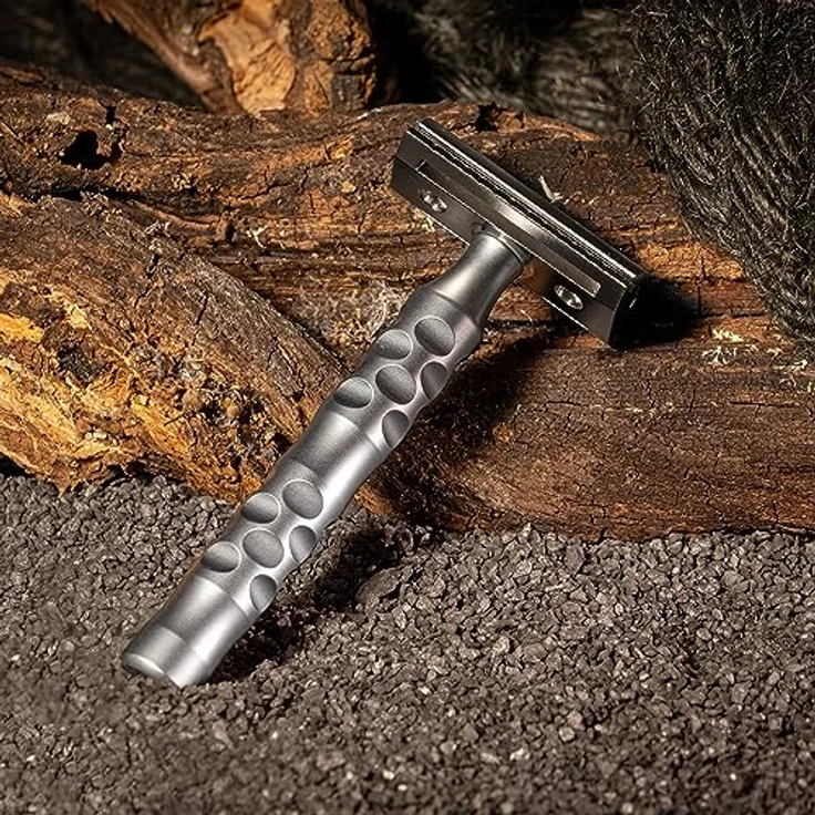 The Goodfellas' Smile Sicherheitsrasierer Italico Rasierhobel geschlossener Kamm Griff aus Edelstahl mit Hartchrombehandlung Grifflänge 9 cm – Bild 6