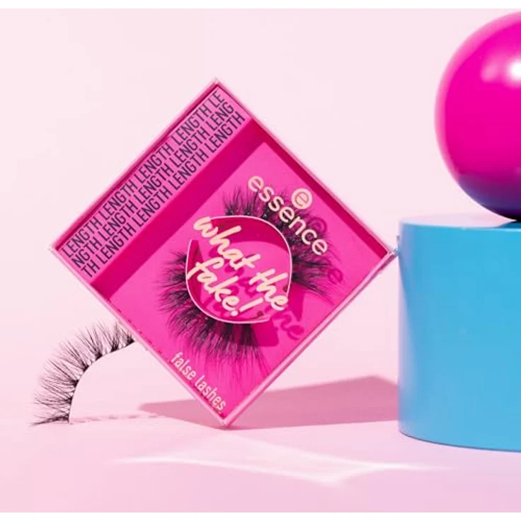 essence what the fake! false lashes - Dramatic Length Wimpern mit ultradünnem Wimpernband und Wimpernkleber, wiederverwendbar – Bild 8