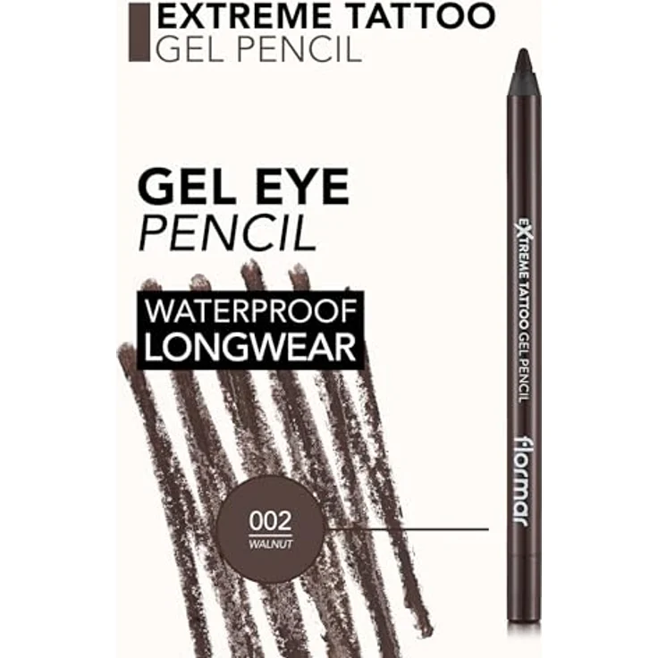 flormar Extreme Tattoo Gel Pencil, wasserfester Gel-Stift für die Augen in Farbton 02 Walnut, 1,2 g – Bild 3
