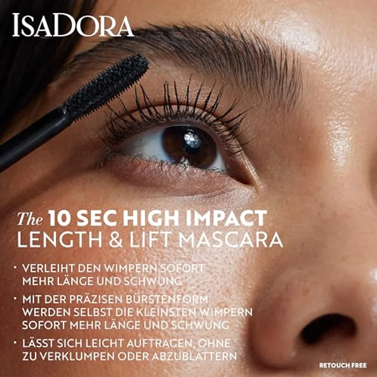 Isadora 10 Sec Mascaras (9 ml, High Impact Length & Lift Mascara) – Bild 3