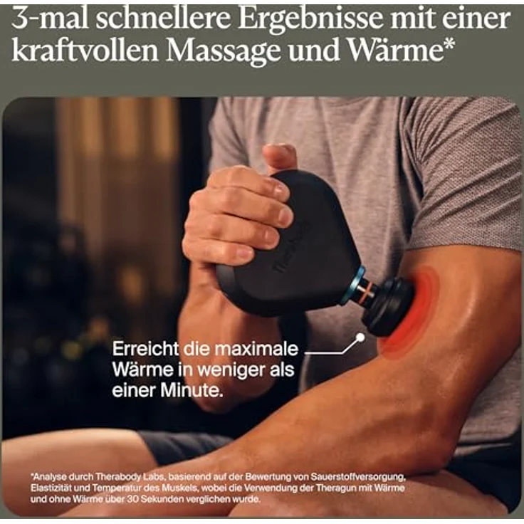 Therabody Theragun Mini Plus, tragbare Massagepistole mit Wärme und 3 Geschwindigkeiten, Bluetooth-fähig, Reisegröße – Bild 3