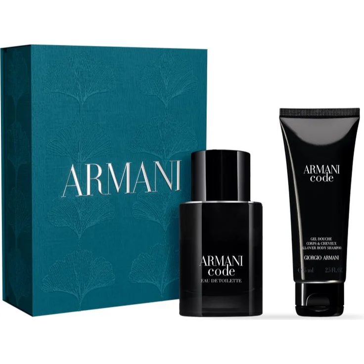 Armani Code Geschenkset für Herren, Eau de Toilette nachfüllbar 50 ml und Duschgel 75 ml, ideal für Geschenke